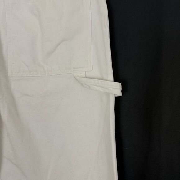 J. CREW Point Sur Wide Leg Carpenter Jean 33 High Rise Cotton White NWT B47 - Picture 4 of 6